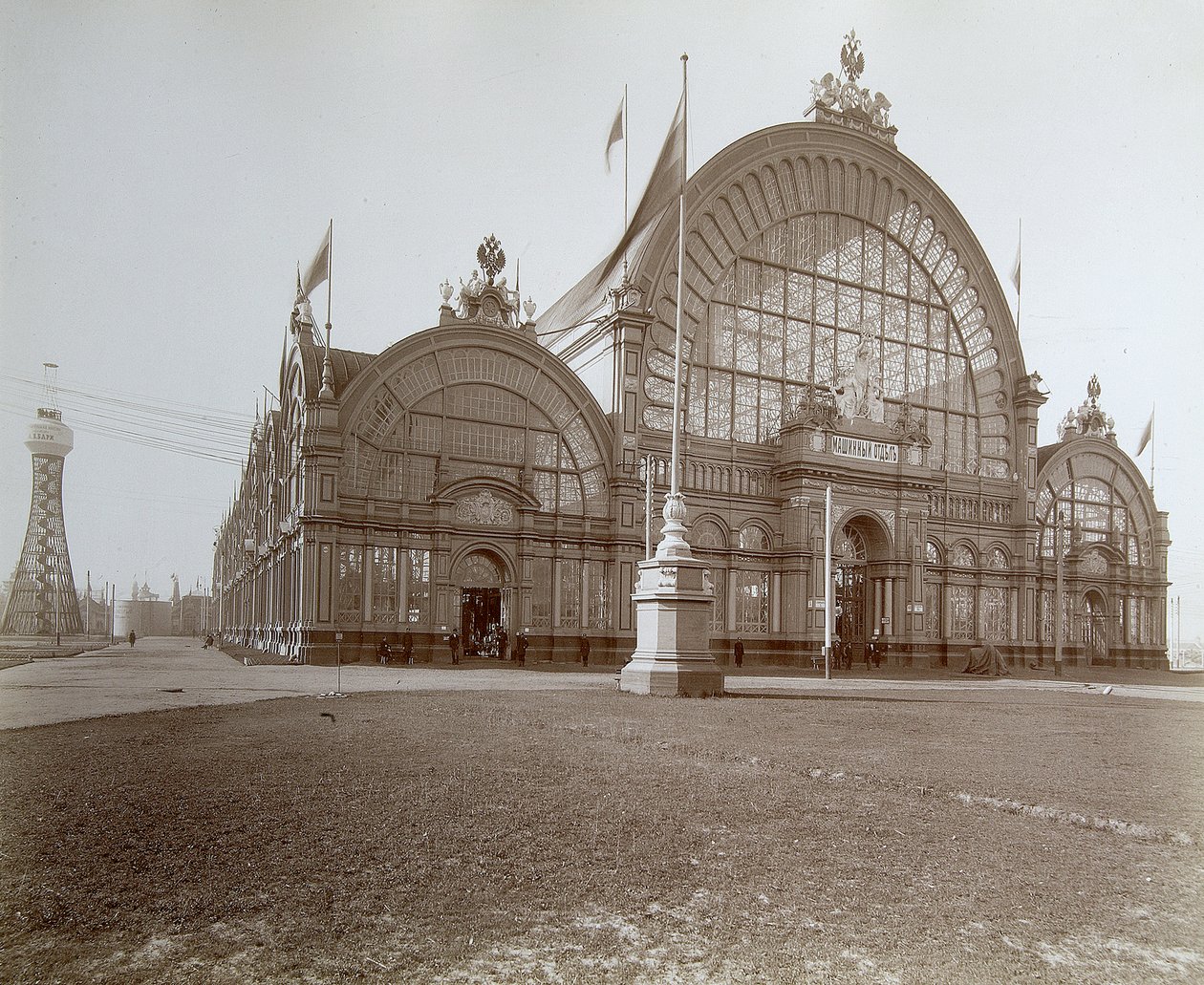 Esquina de máquinas, la Exposición de toda Rusia, Nizhny Novgorod, Rusia, 1896 de Maxim Dmitriev
