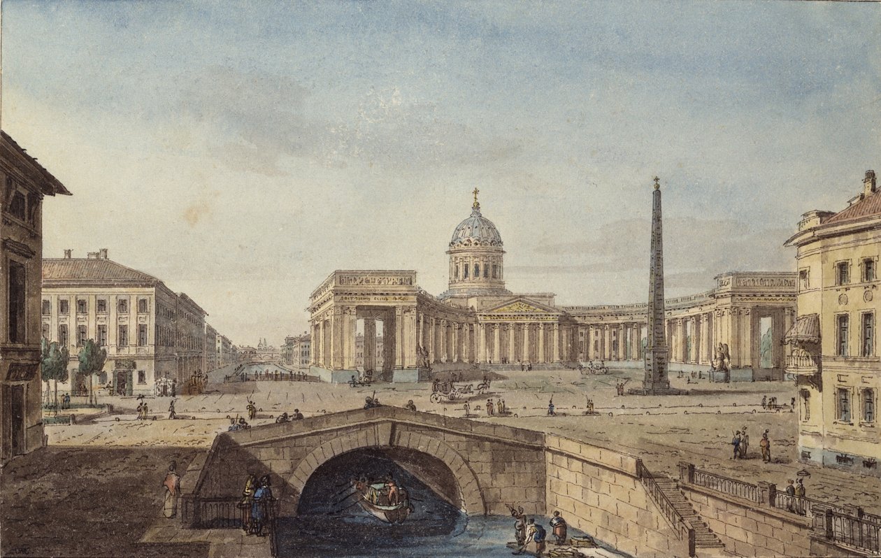 La Catedral de Kazán en San Petersburgo, 1817 de Maxim Nikiphorovich Vorobyev