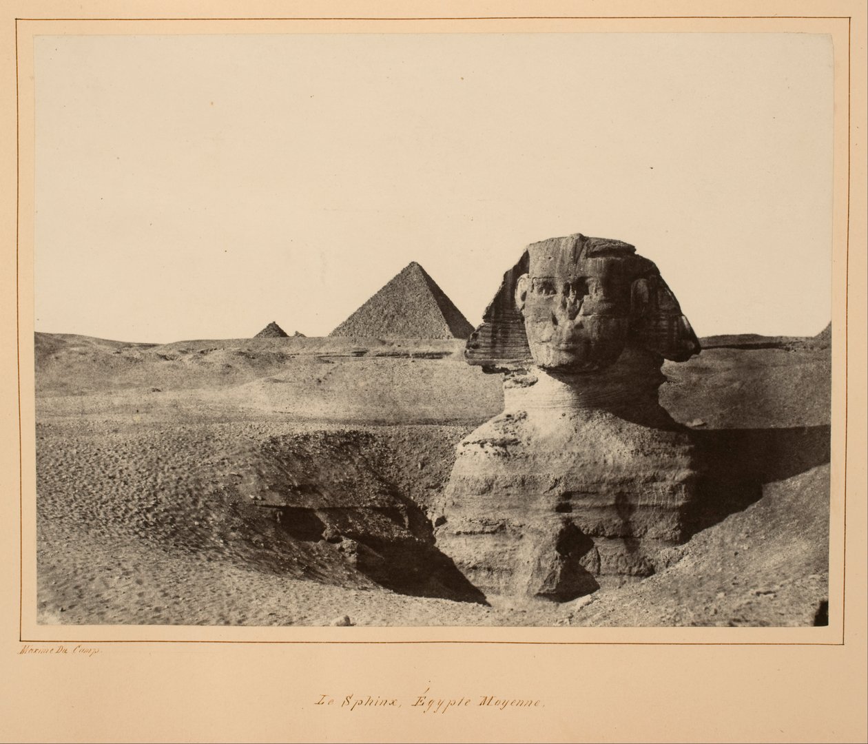 El Esfinge, Egipto Medio de Maxime Du Camp