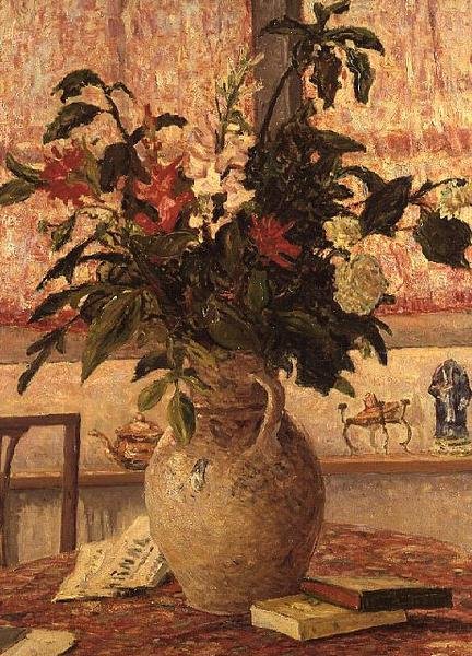 Ramo de flores frente a una ventana, 1910 de Maxime Emile Louis Maufra