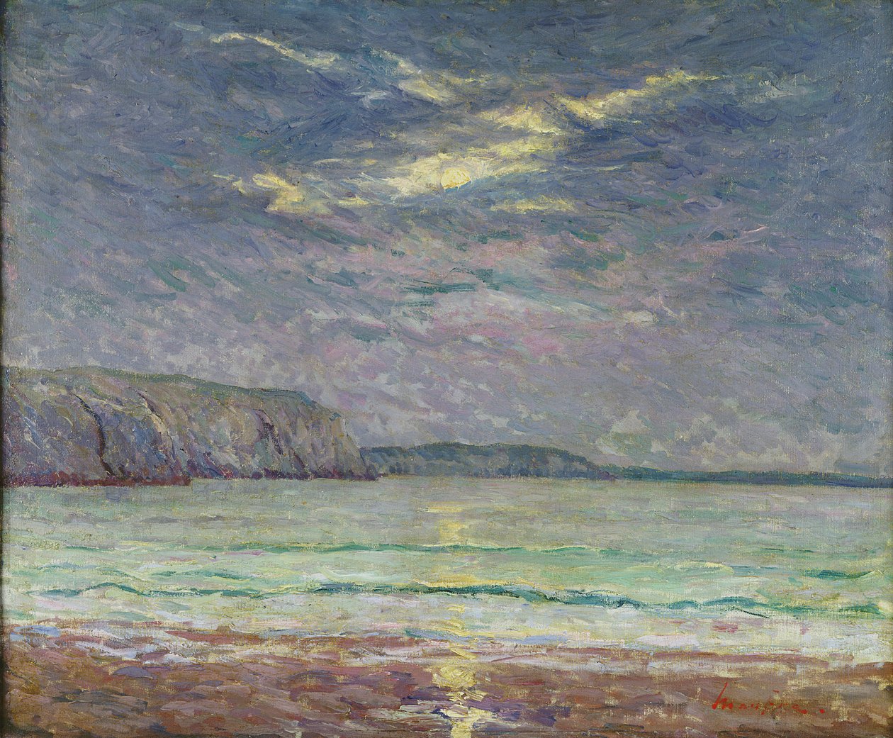 Acantilados con sol poniente de Maxime Emile Louis Maufra