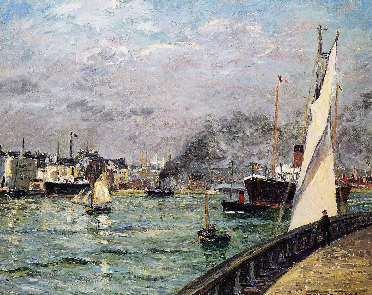 El Puerto de Le Havre, Normandía, 1905 de Maxime Emile Louis Maufra