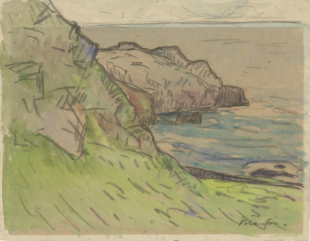 Côte rocheuse en Bretagne Paisaje costero de Bretaña de Maxime Camille Louis Maufra