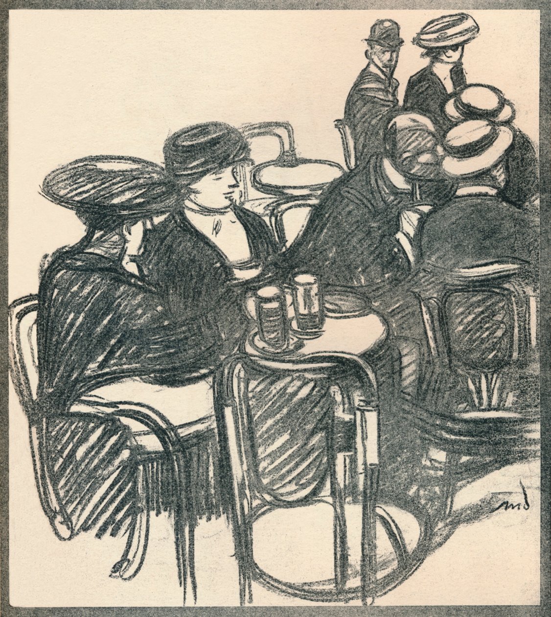Terraza de café, c1920, 1923 de Maxime Pierre Jules Dethomas