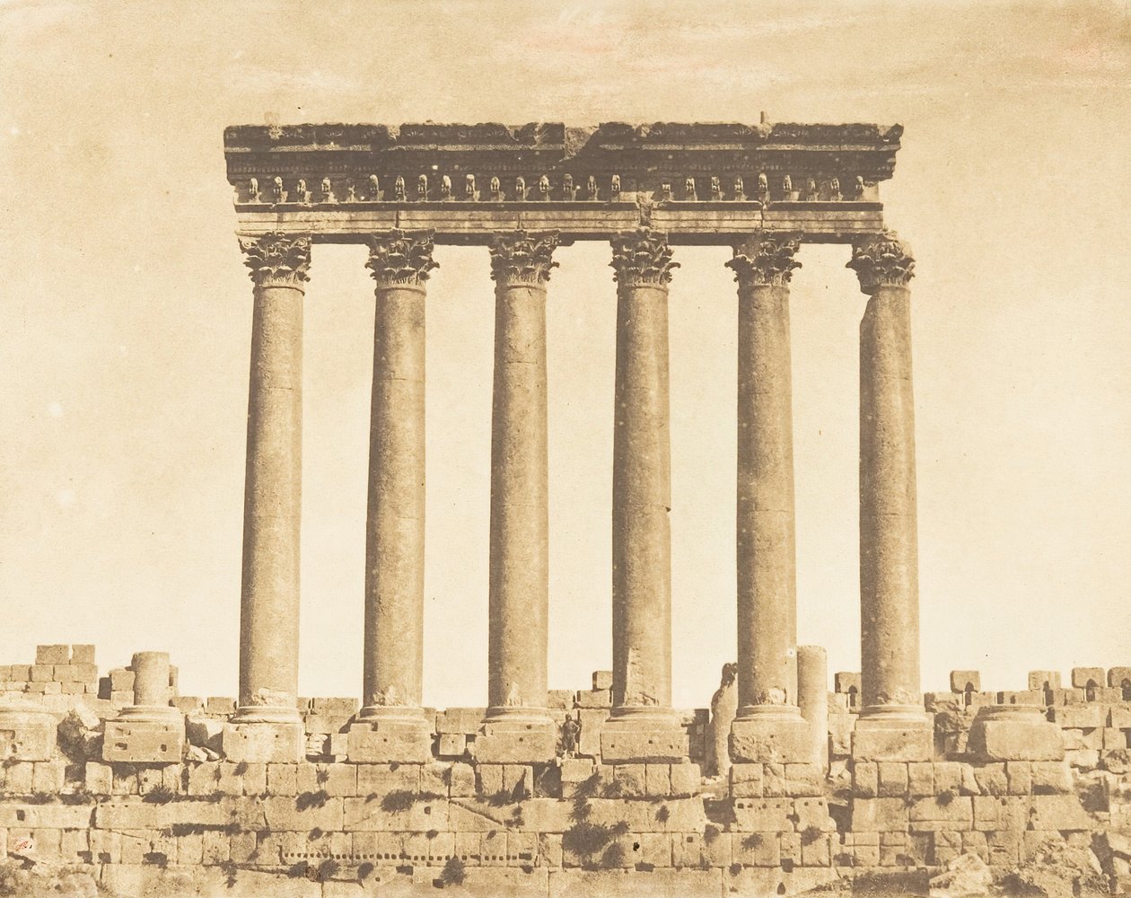 Columnata del Templo del Sol, en Baalbek Heliópolis, 15 de septiembre de 1850 de Maxime Du Camp