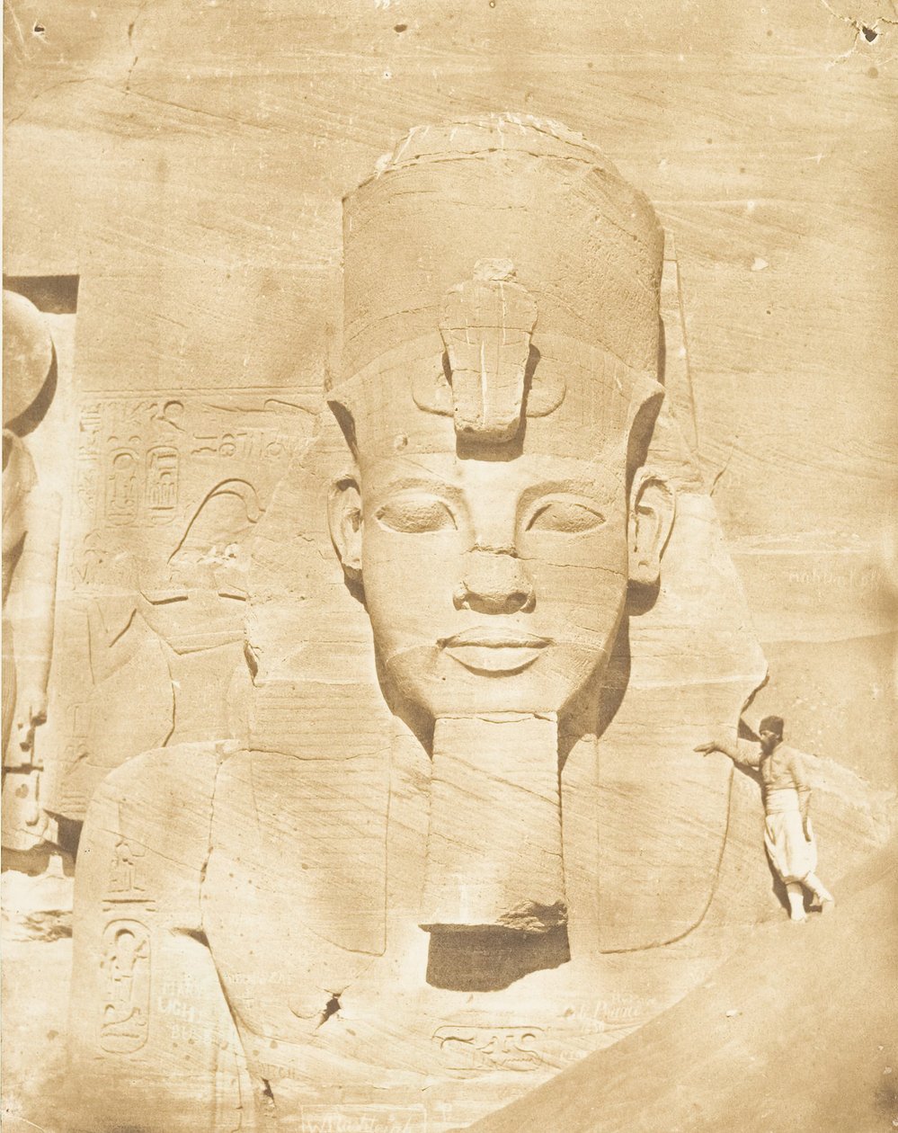Coloso medial del Spéos de Phré, en Abousembil, 29 de marzo de 1850 de Maxime Du Camp