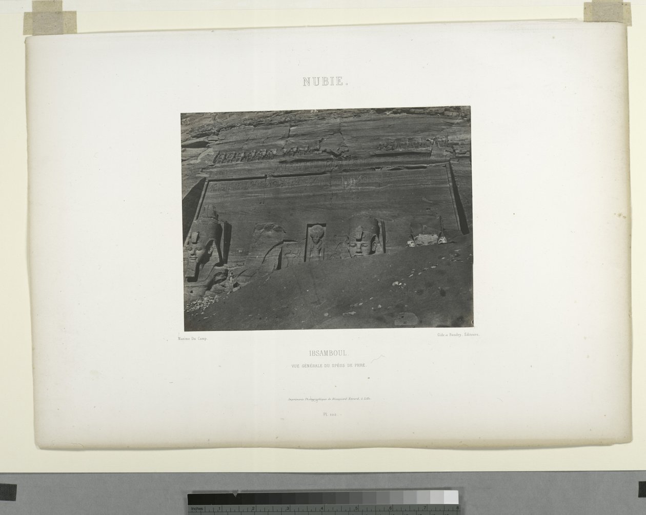 Detalle del Gran Templo, Abu Sunbul, Egipto de Maxime Du Camp