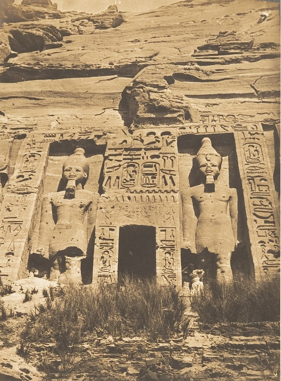 Entrada del Spéos de Athor, en Abousembil, marzo de 1850 de Maxime Du Camp