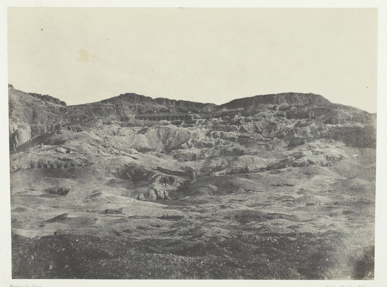 Gournah, Necrópolis de Tebas, Tebas, 1849-51, impreso en 1852 de Maxime Du Camp