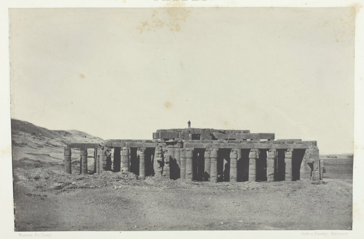 Gournah, Tumba de Osymandias, Tebas, 1849-51, impreso en 1852 de Maxime Du Camp