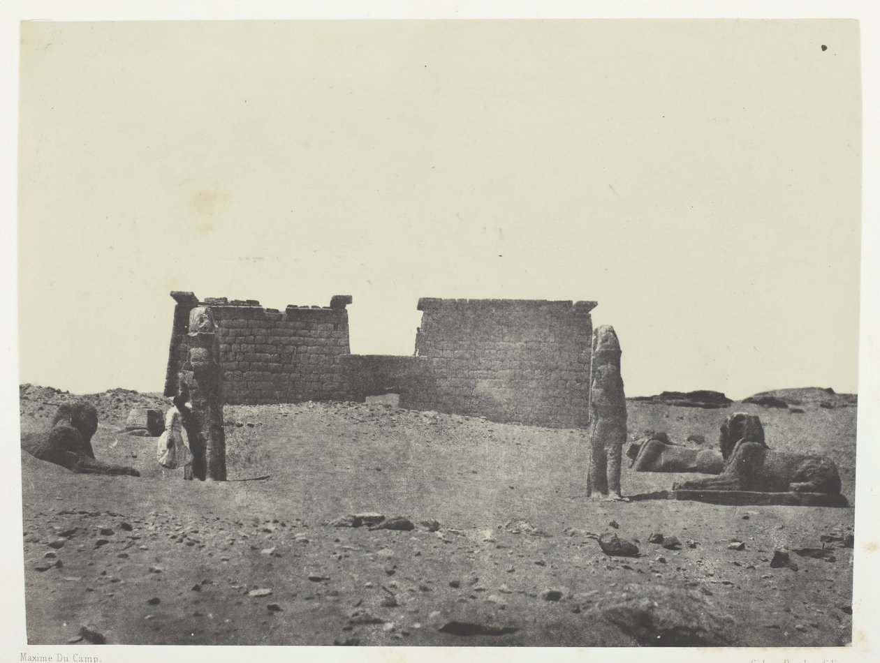 Hémi-Spéos De Séboua, Drômos, Nubia, 184951, impreso 1852 de Maxime Du Camp