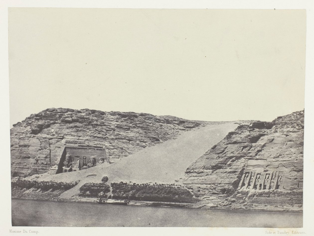 Ibsamboul, Les Deux Spéos; Nubie, lámina 101 del álbum "Egypte, Nubie, Palestine et Syrie" (1852) de Maxime Du Camp