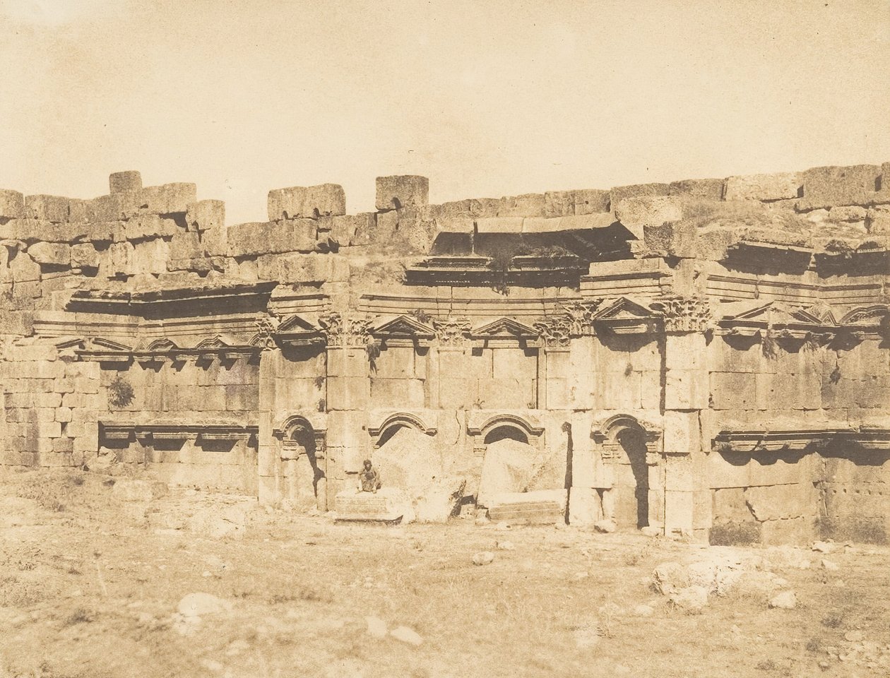 Interior del recinto del Templo de Baalbek Heliopolis, 15 de septiembre de 1850 de Maxime Du Camp