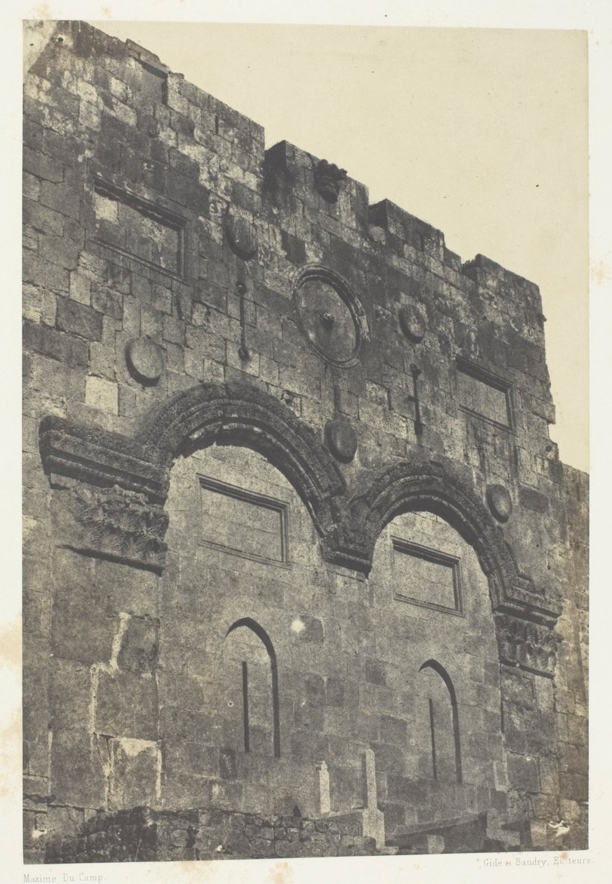 Jerusalén, Puerta de Oro (Bab-El-Daharieh); Palestina de Maxime Du Camp