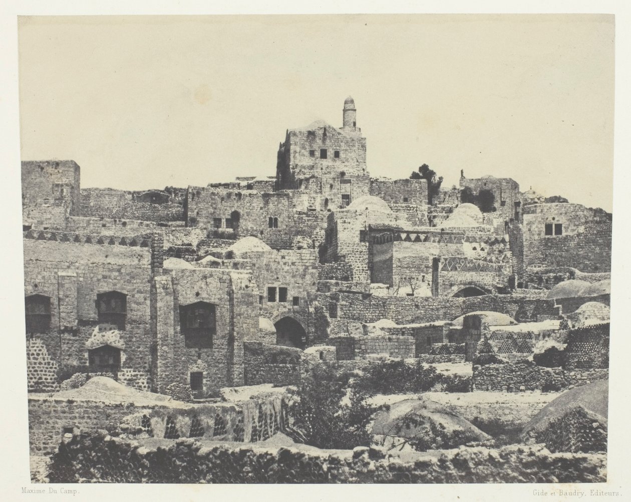 Jerusalén, barrio occidental; Palestina de Maxime Du Camp