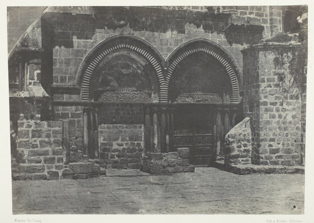 Jerusalén, Arcadas Inferiores de la Iglesia del Santo Sepulcro; Palestina de Maxime Du Camp