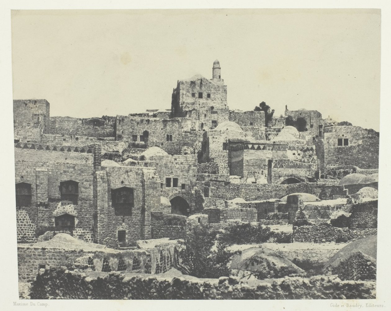 Jerusalén, barrio occidental; Palestina de Maxime Du Camp