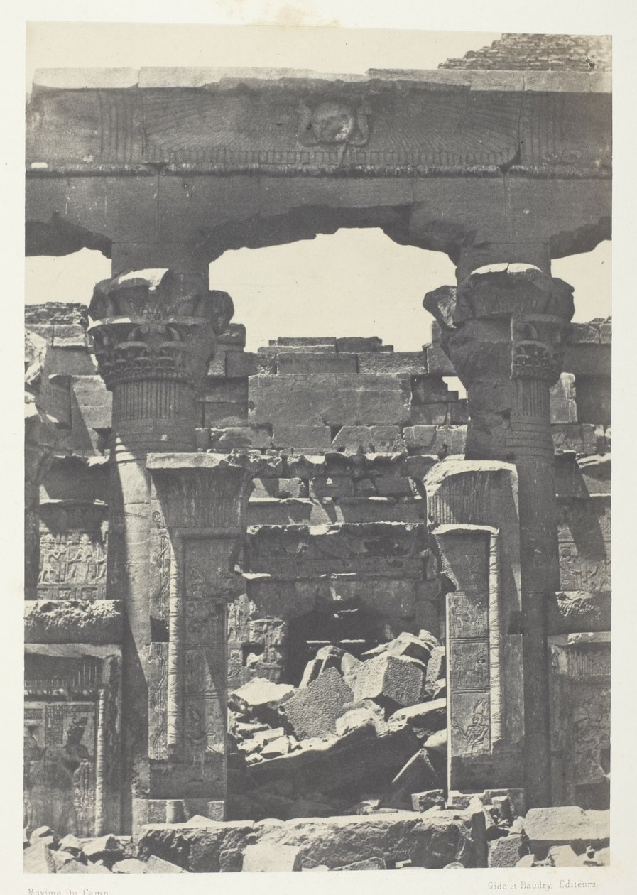 Kalabscheh, Puerta del Pronaos; Nubia de Maxime Du Camp