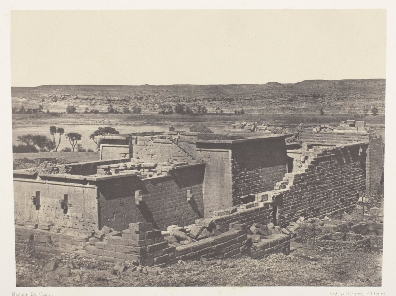 Kalabscheh, Vista General del Templo de Kalabscheh (Talmis); Nubia de Maxime Du Camp