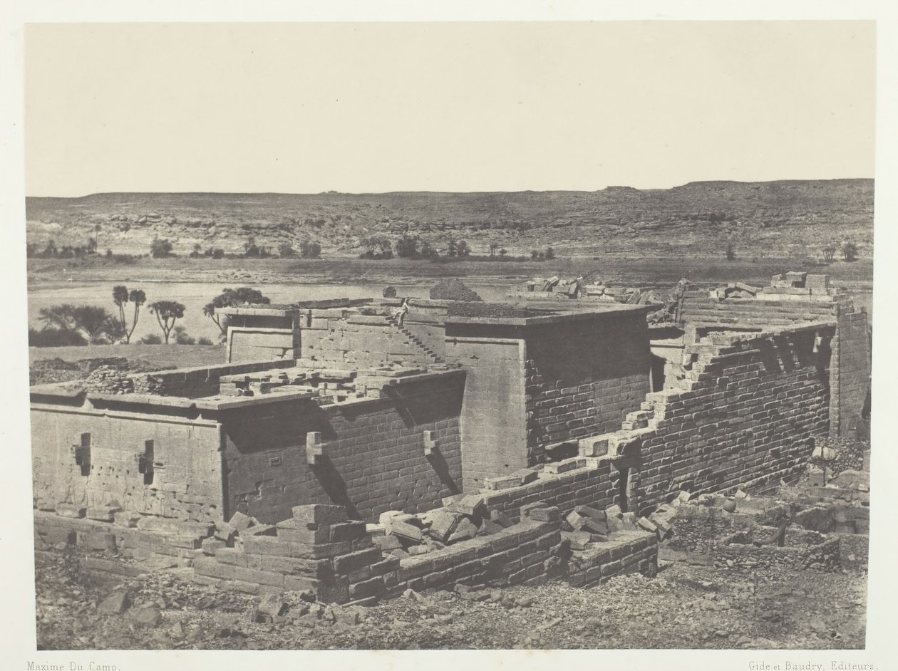Kalabscheh, Vista General del Templo de Kalabscheh Talmis, Nubia de Maxime Du Camp