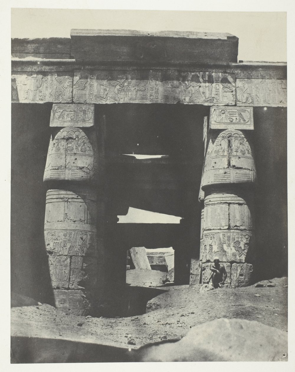 Karnak, Pórtico del Templo de Khons; Tebas de Maxime Du Camp