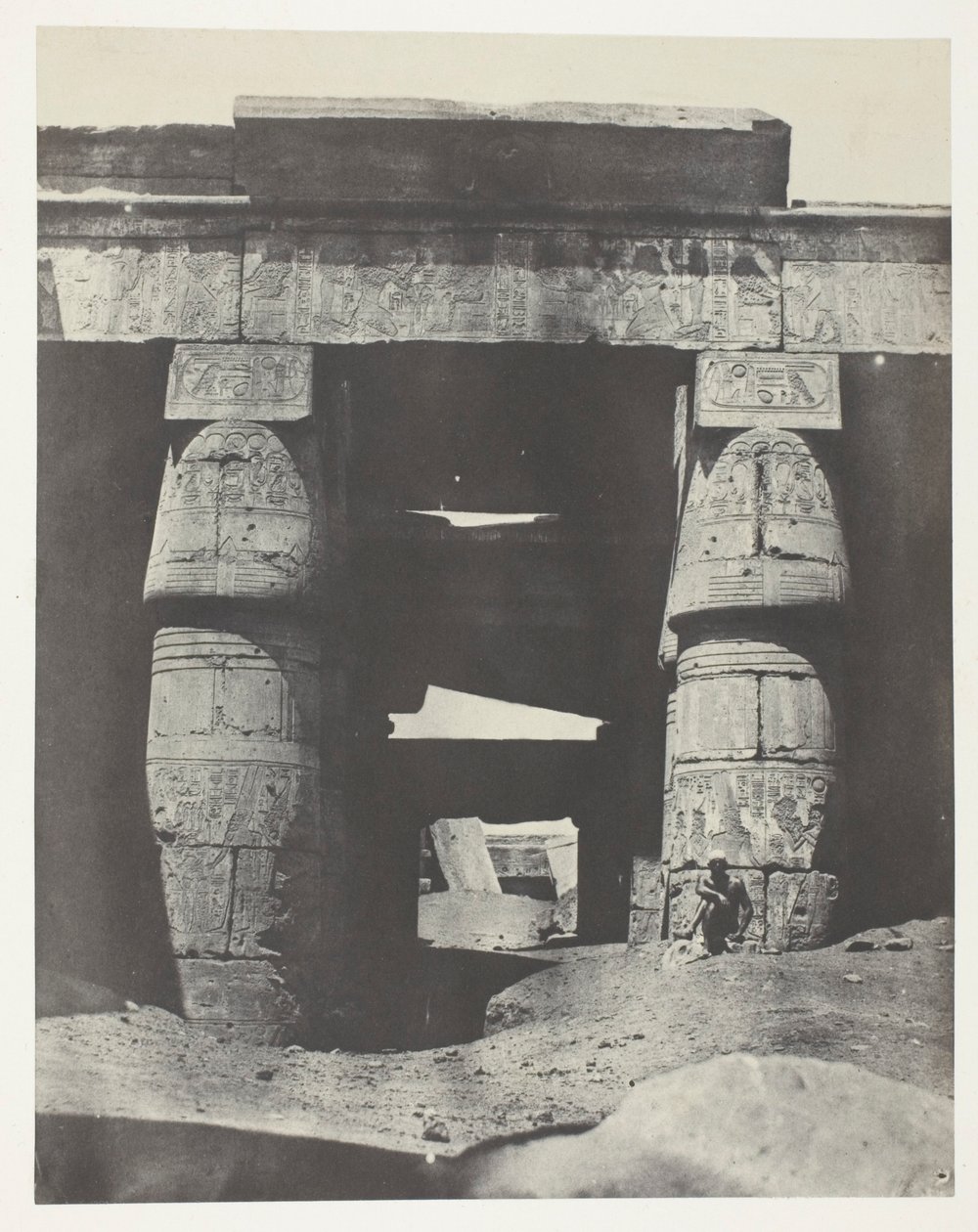 Karnak, Pórtico del Templo de Khons; Tebas de Maxime Du Camp