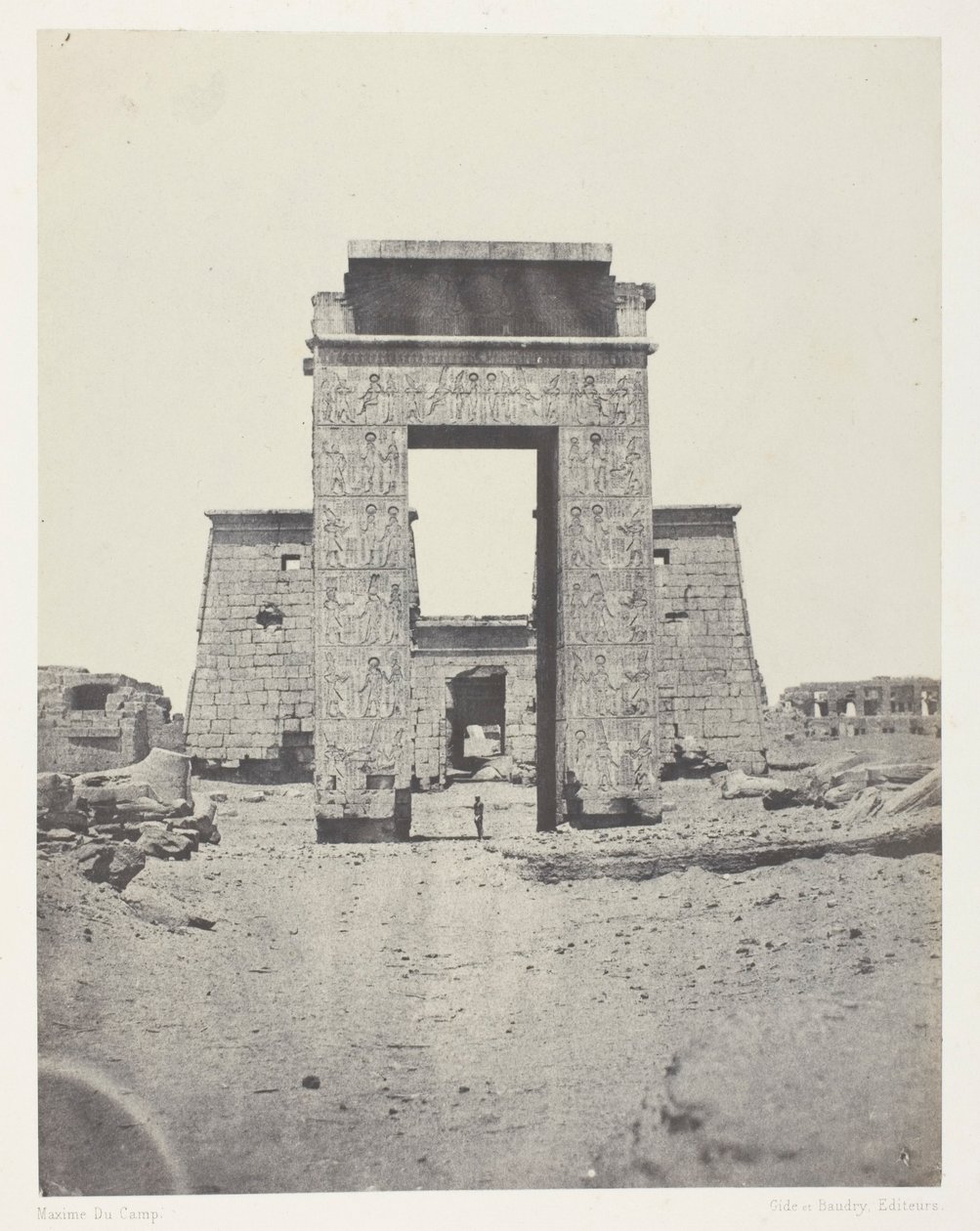 Karnak, Propileo del Templo de Khons; Tebas de Maxime Du Camp