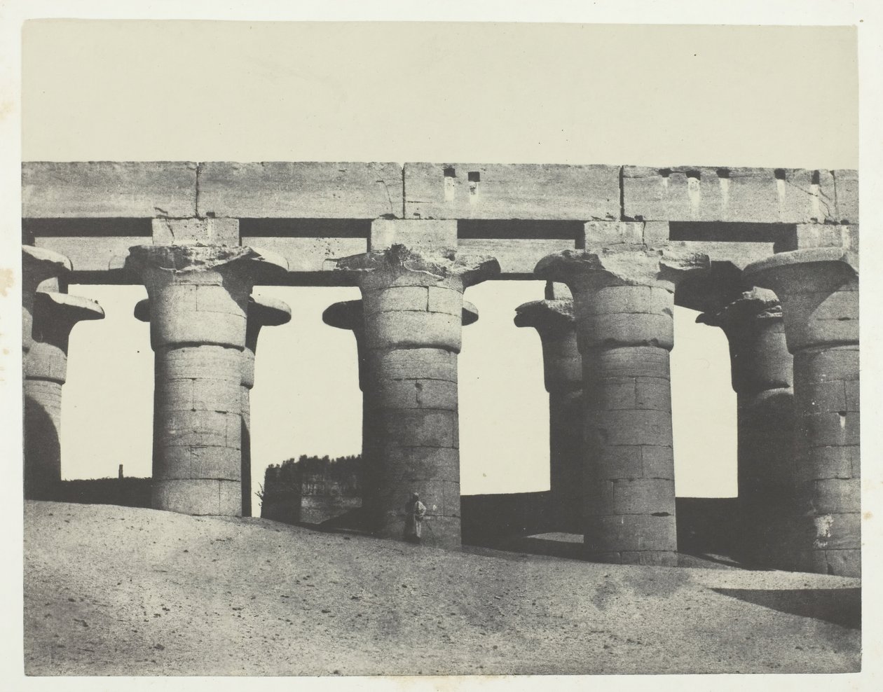 Louqsor, Gran Columnata del Palacio, Tebas, 1849-51, impreso 1852 de Maxime Du Camp