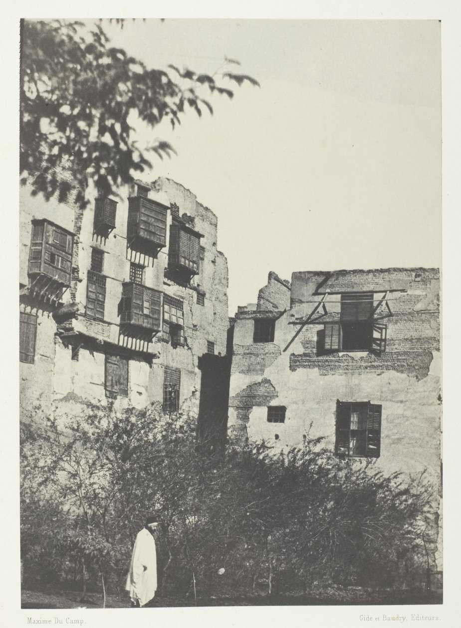 Maison et Jardin dans le Quartier Frank, Le Kaire de Maxime Du Camp