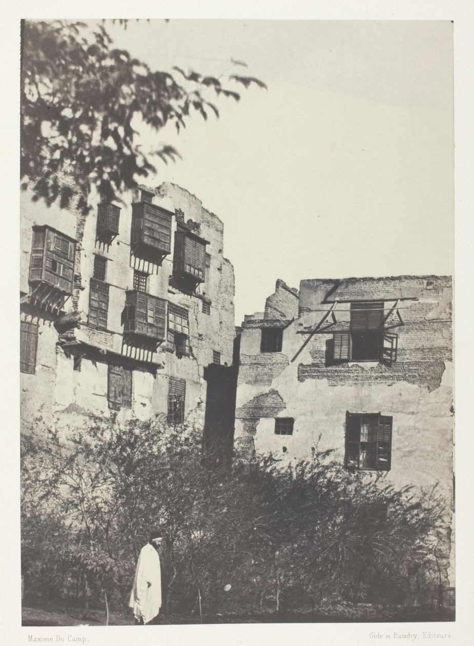 Maison et Jardin dans le Quartier Frank, Le Kaire de Maxime Du Camp