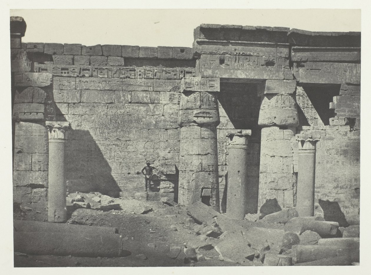 Médinet-Habou, Peristilo del Palacio de Ramsés-Méiamoun; Tebas de Maxime Du Camp