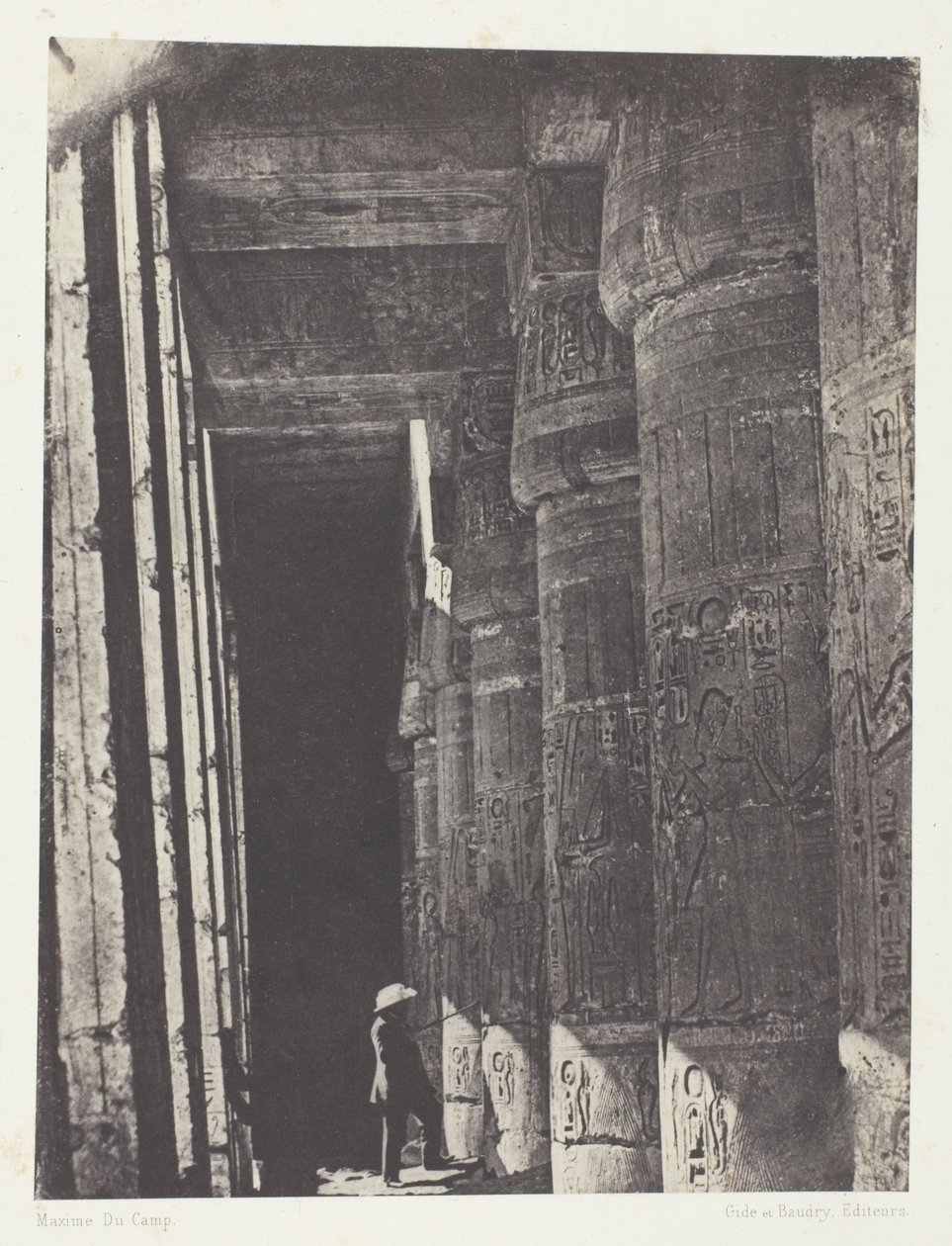 Médinet-Habou, Galería del Palacio de Ramsés-Méiamoun; Tebas de Maxime Du Camp