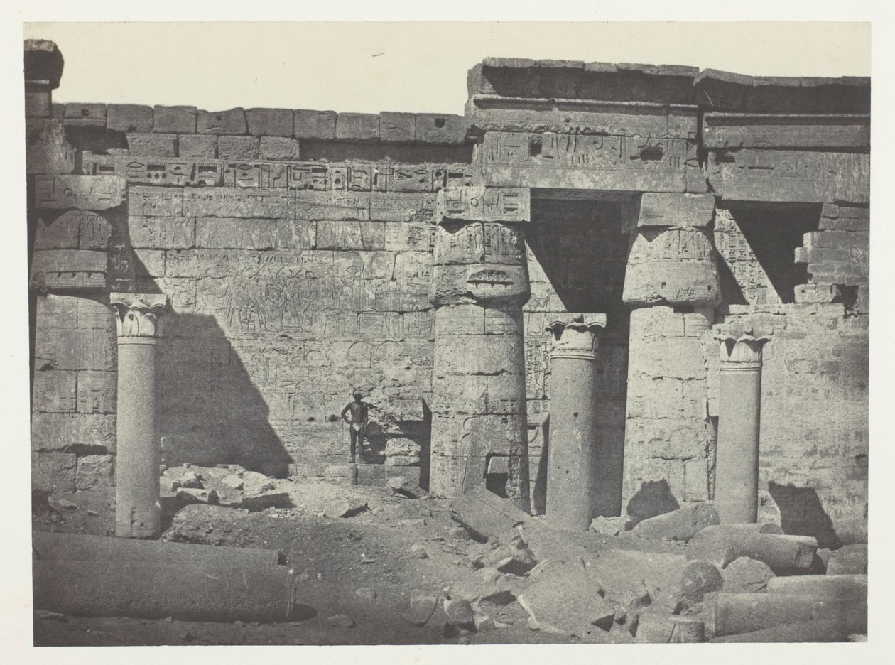 Médinet-Habou, Peristilo del Palacio de Ramsés-Méiamoun; Tebas de Maxime Du Camp