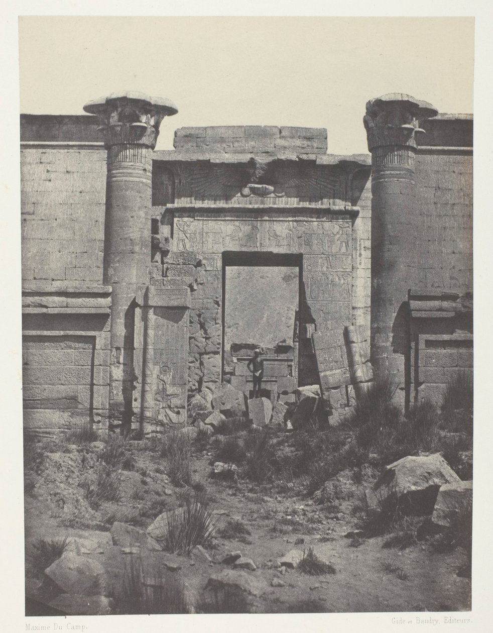 Médinet-Habou, Propileos del Thoutmoseum; Tebas de Maxime Du Camp