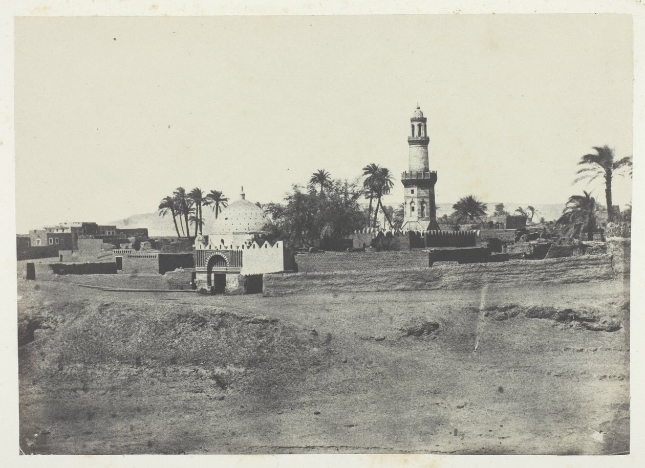 Mezquita de El-Arif y Tumba de Murad-Bey, Alto Egipto, lámina 13 del álbum "Egypte, Nubie, Palestine et Syrie" (1852) de Maxime Du Camp