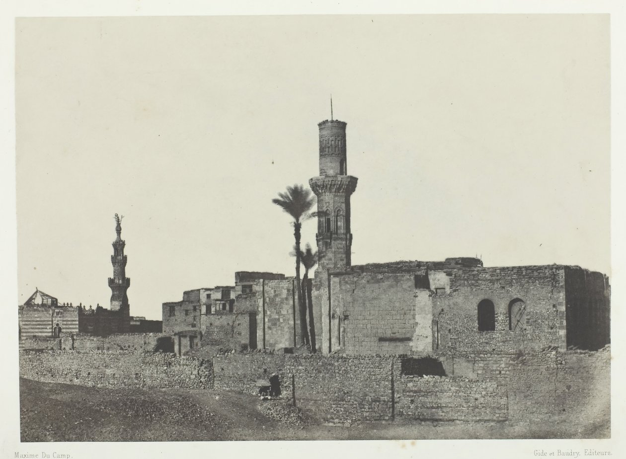Mosquée près de Bab-el-Saïda, El Cairo, 1849-51, impreso 1852 de Maxime Du Camp