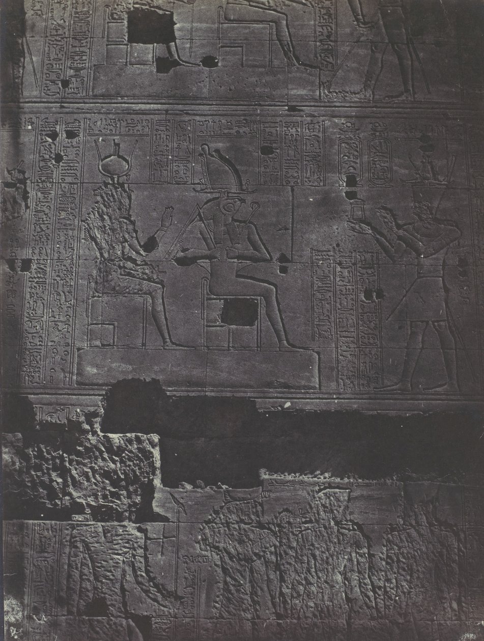Nubia. Gran Templo de Isis en Filé. Muro occidental de Maxime Du Camp