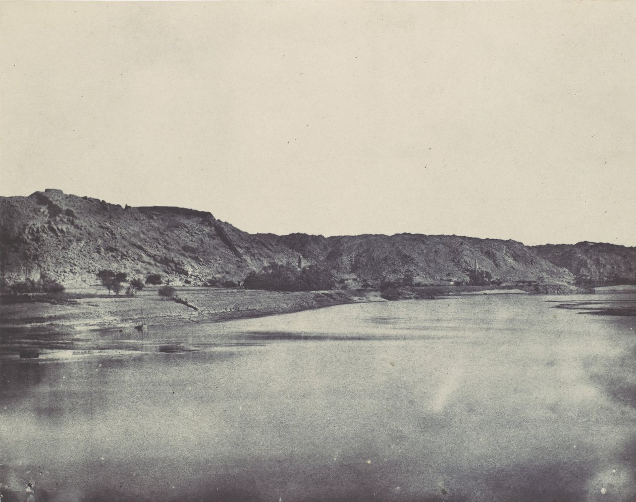 Nubia. Ribera Oriental del Nilo, Pueblo de Bab. Vista tomada al sur de Filé de Maxime Du Camp