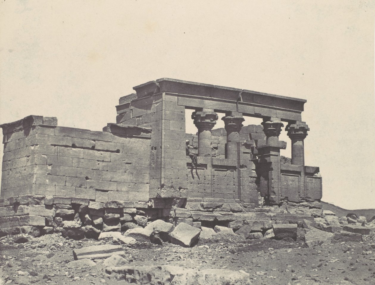 Nubia. Templo de Débod. Parembole del itinerario de Antonino, 1850 de Maxime Du Camp