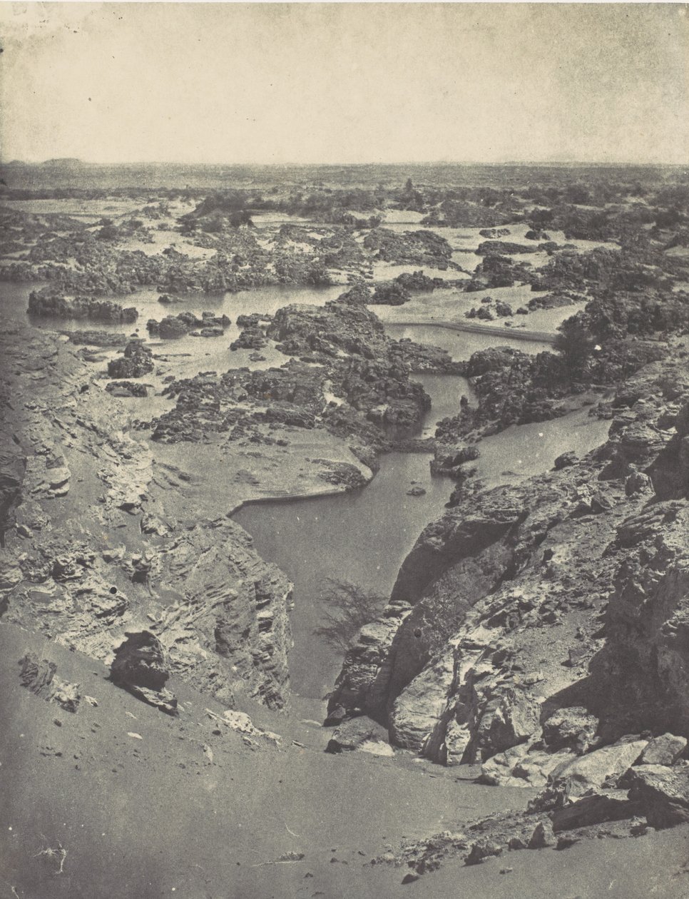 Nubie. Vista aérea de la Segunda Catarata, 1850 de Maxime Du Camp