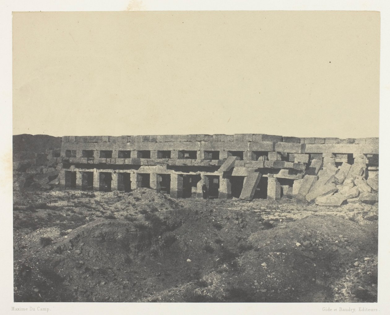 Palacio de Karnak, Apartamentos Privados del Palacio, Paseo de Tôthmès III; Tebas de Maxime Du Camp