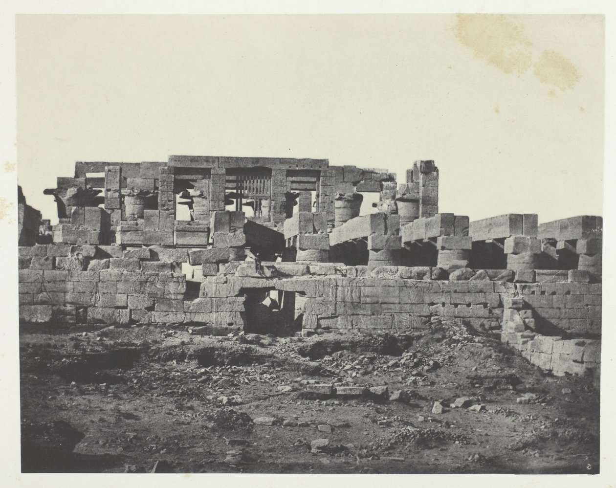 Palacio de Karnak, Entrada Meridional de la Sala Hipóstila; Tebas de Maxime Du Camp