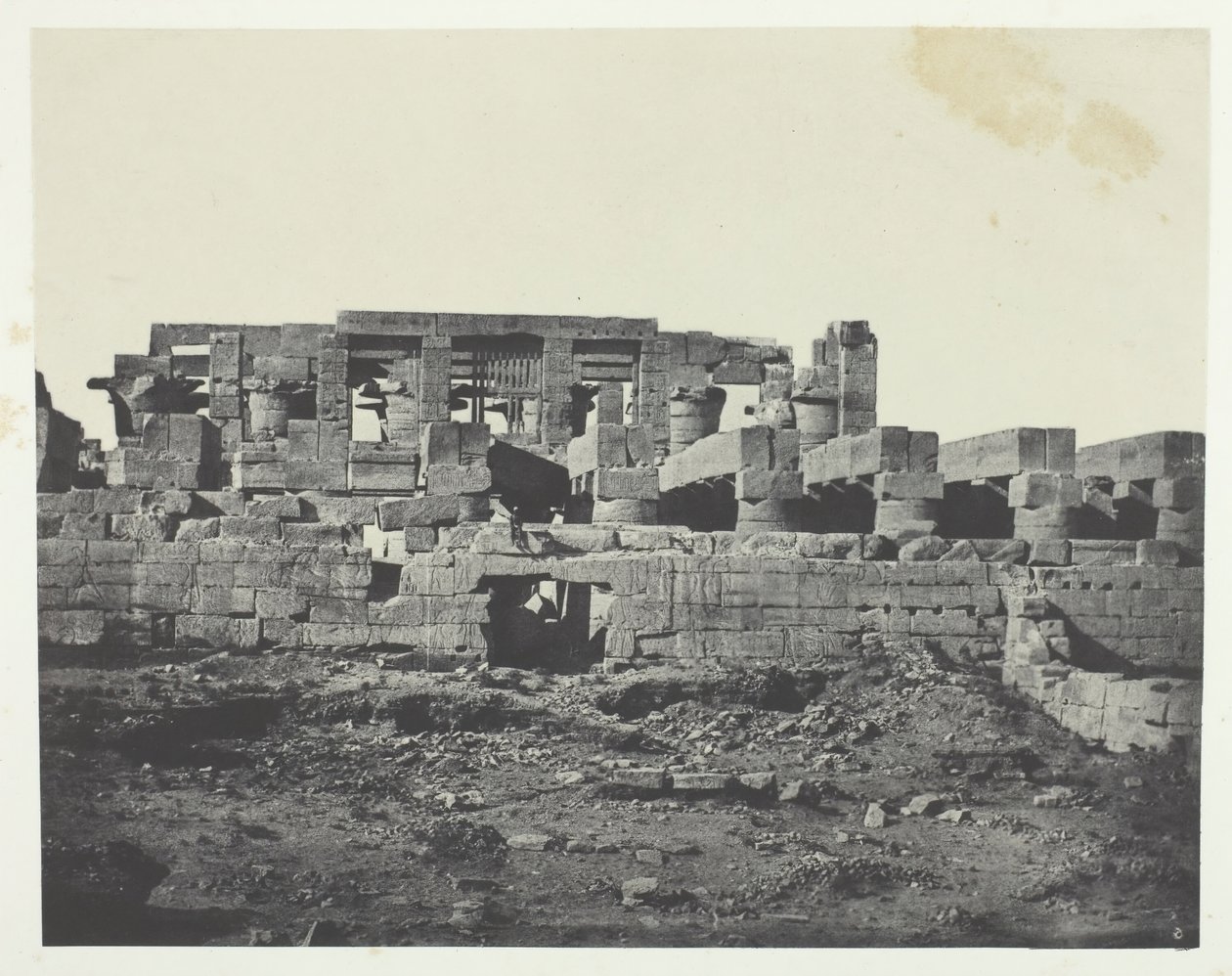 Palacio de Karnak, Entrada Meridional de la Sala Hipóstila, Tebas de Maxime Du Camp
