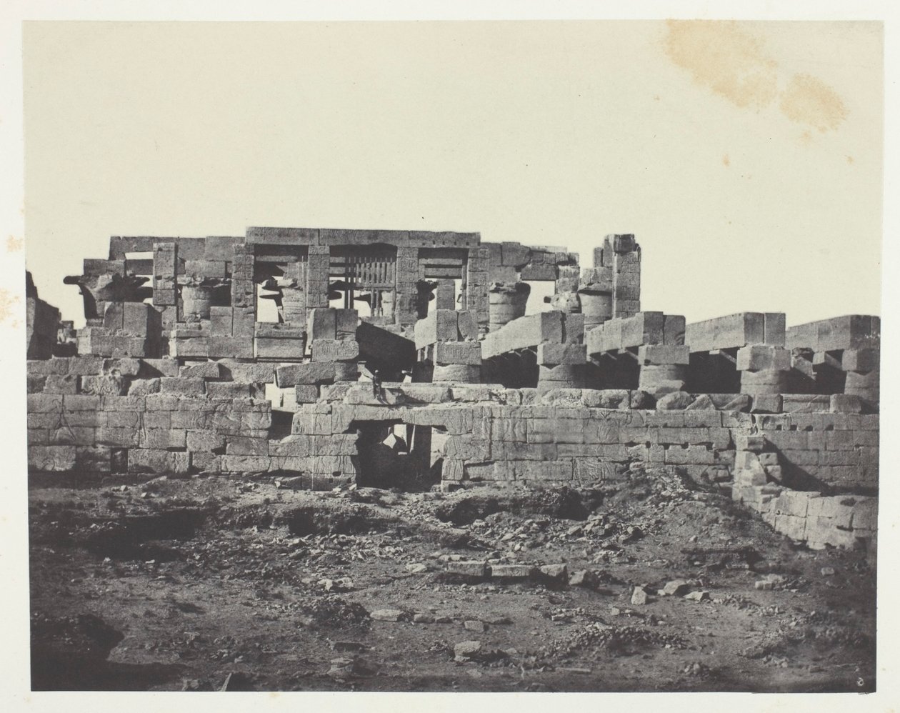 Palacio de Karnak, Entrada Meridional de la Sala Hipóstila; Tebas de Maxime Du Camp