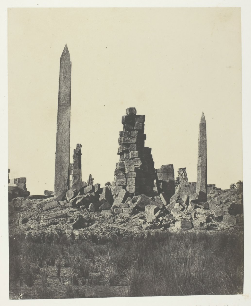 Palacio de Karnak, Los Obeliscos, Tebas de Maxime Du Camp