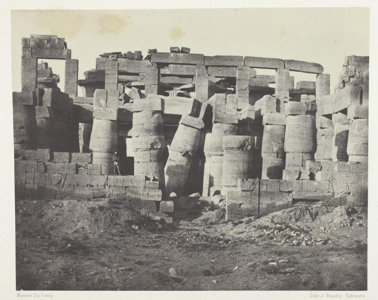 Palacio de Karnak, Sala Hipóstila vista desde el norte; Tebas de Maxime Du Camp
