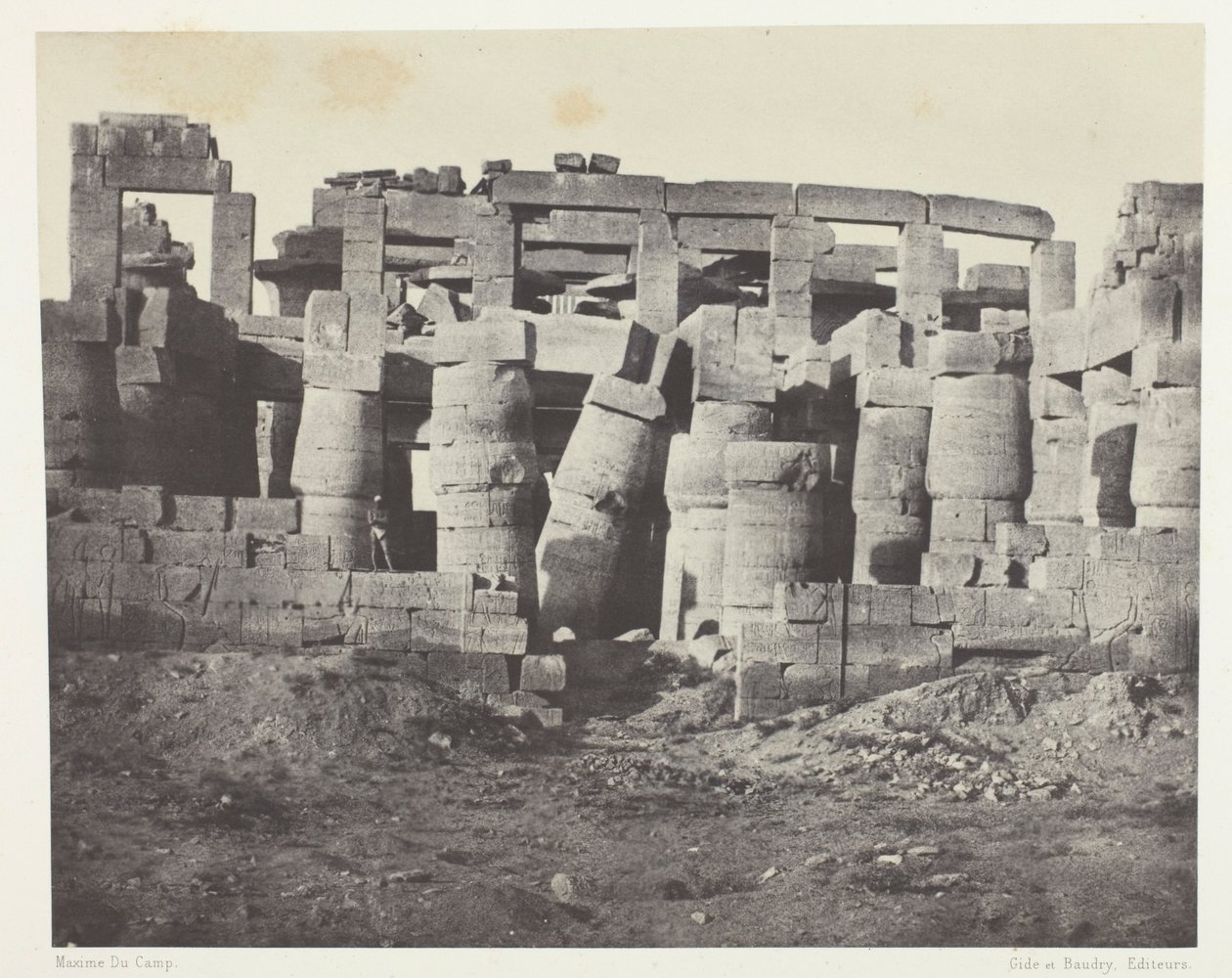 Palacio de Karnak, Sala Hipóstila vista desde el norte; Tebas de Maxime Du Camp