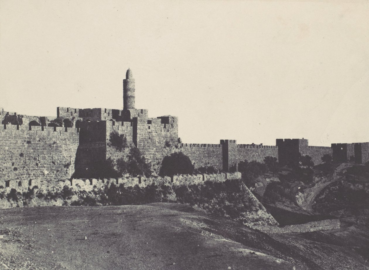 Palestina. Jerusalén. Parte occidental de las Murallas de Maxime Du Camp