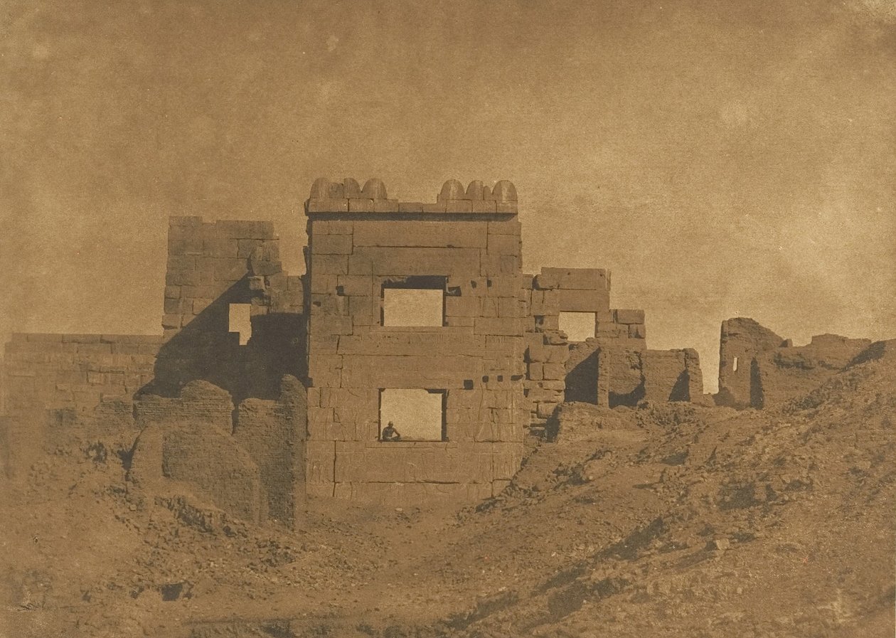 Pabellón o Gineceo de Ramsés-Meiamoun, en Medinet-Habou, 1849-50 de Maxime Du Camp