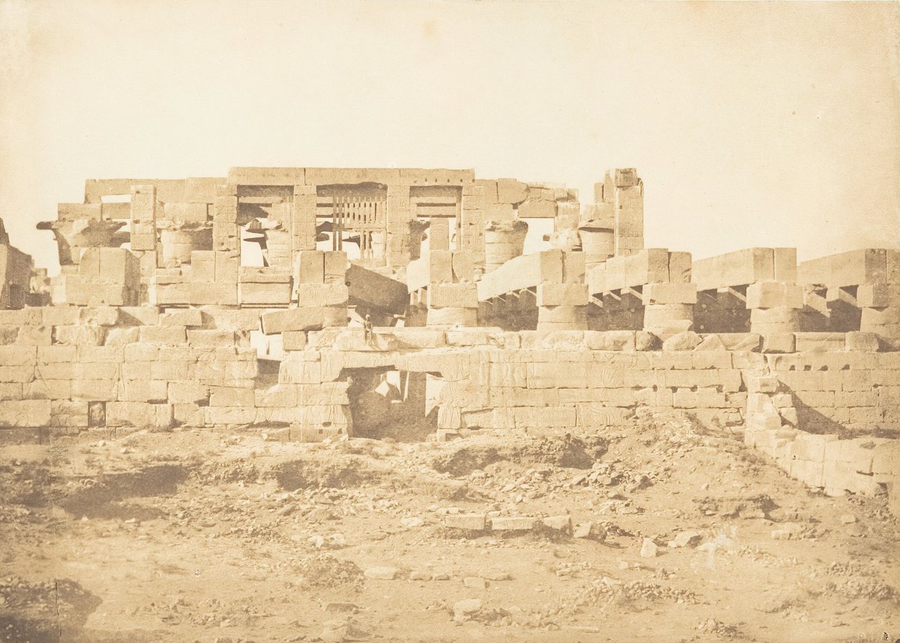Puerta meridional de la Sala Hipóstila del Palacio de Karnac Tebas, 1849-50 de Maxime Du Camp
